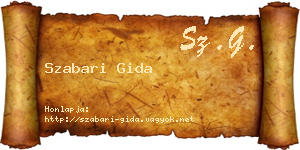 Szabari Gida névjegykártya